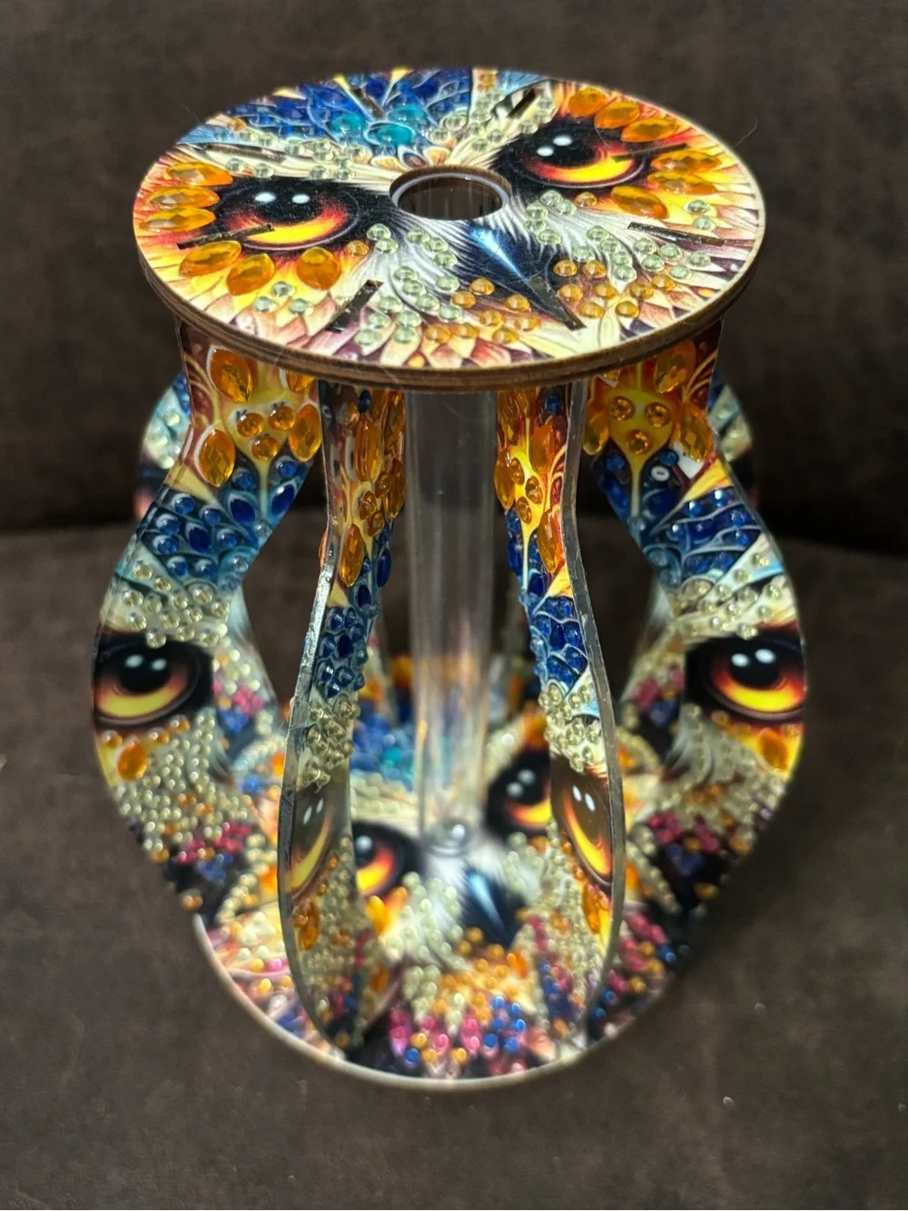 Diamond Art Unique Rhinestone Owl Lantern/Vase
